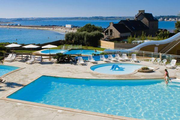 Ferienhaus Bretagne mit Meerblick in Saint-Pol-de-Léon für 6 Personen - Schwimmbad zur Mitbenutzung
